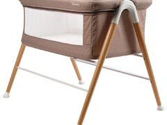 BabyGo - patut cu cadru din lemn Goodnight, Beige